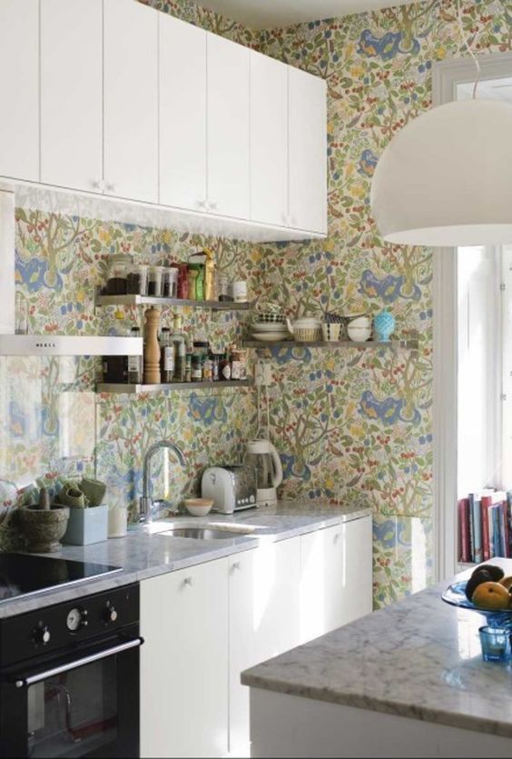 glass or acrylic screens are needed only in the backsplash zone and all the rest may be uncovered