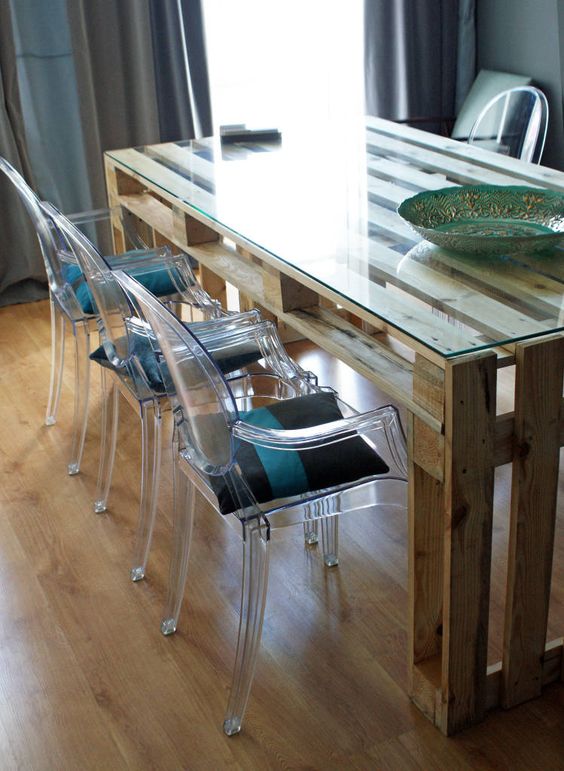 Create a kitchen island from just a few wood (12)
