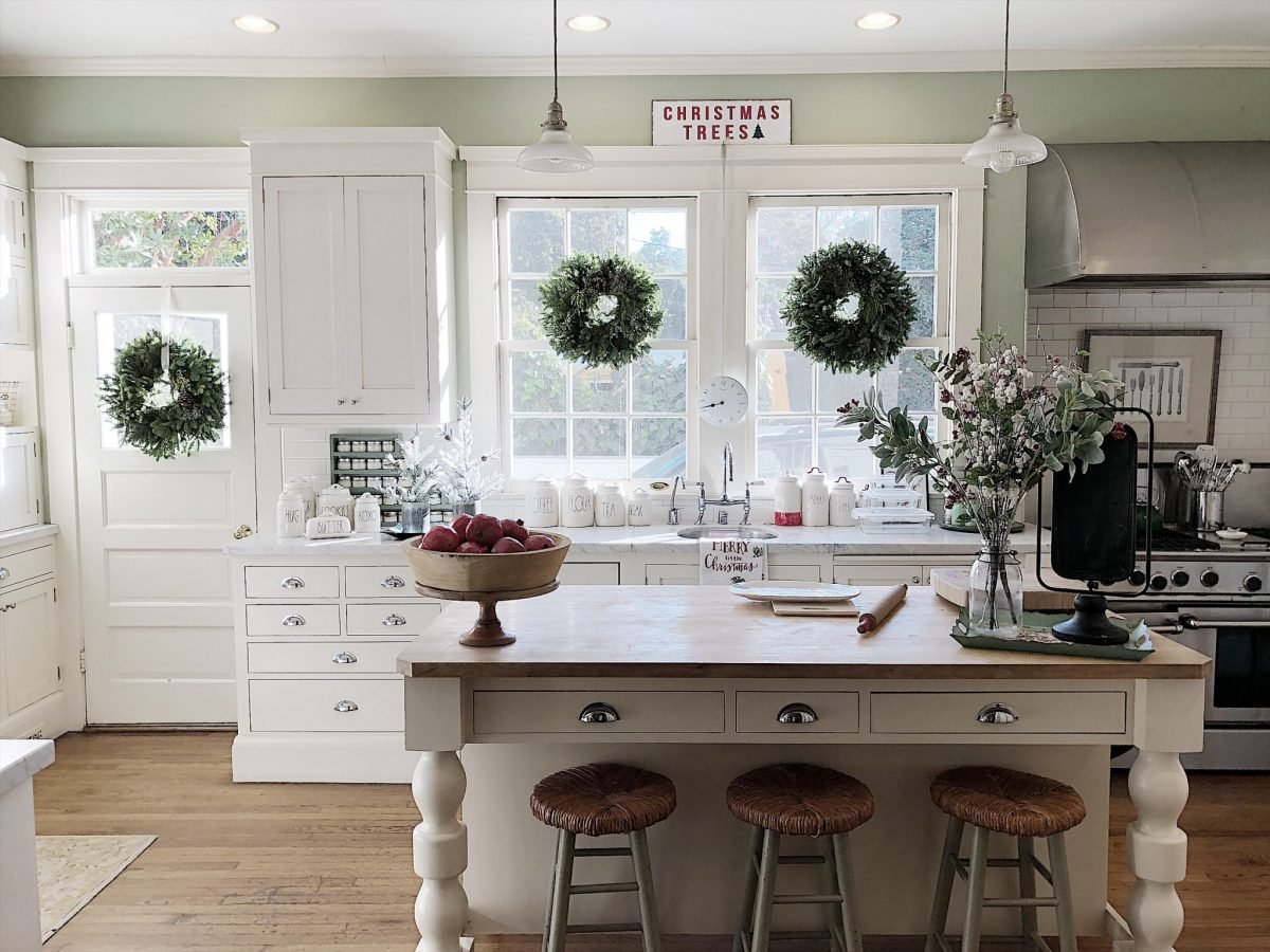 Decorating the Kitchen in Christmas Decor for the Holidays