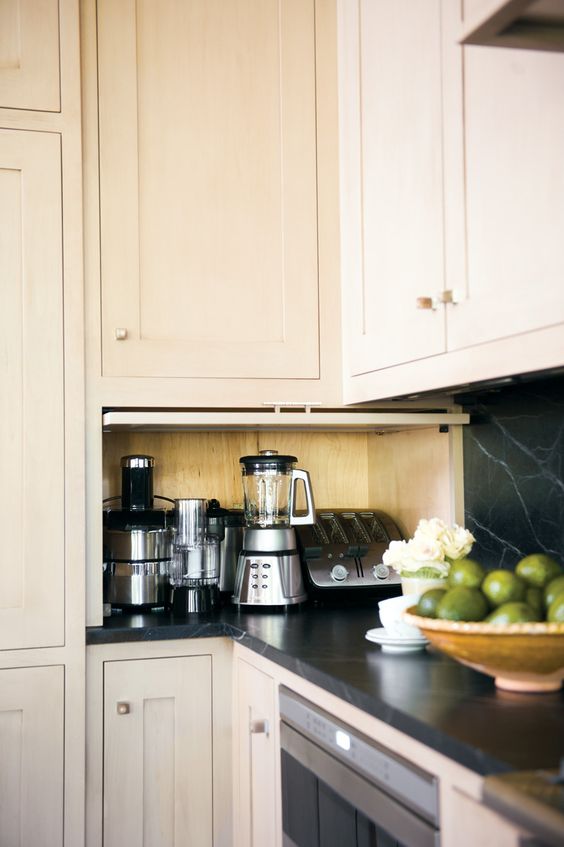 all the kitchen appliances placed inside a small_yy